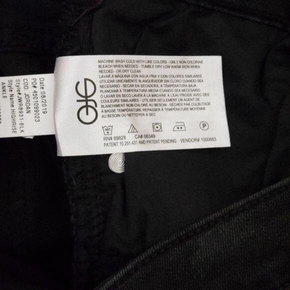 William Rast High Rise Waist Ankle Stretchy Jeans Side Piping Junior Size 28 - Picture 13 of 14